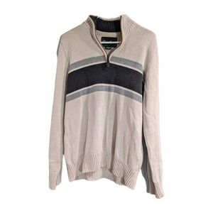 Eddie Bauer Sweater Quarter 1/4 Zip Pullover 100 Cotton Gotpcor Cabin Mens M